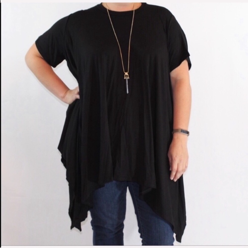 Plus size black top